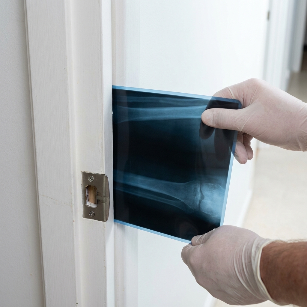 Serrurier ouvrant une porte radio